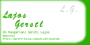 lajos gerstl business card